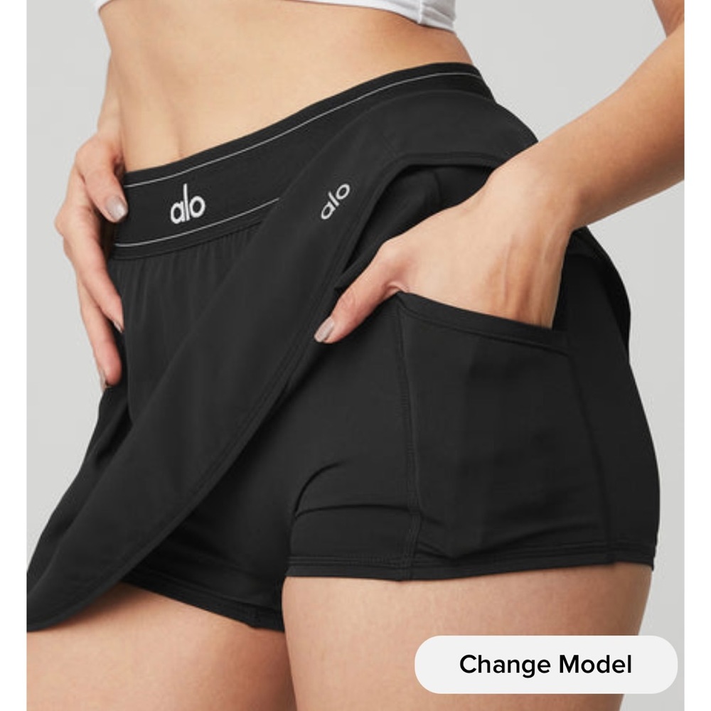 Alo-Match Point Tennis Skirt - Black